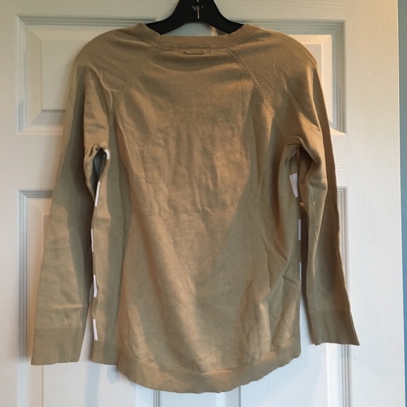 Michael Kors Beige and White Striped Sweater - Picture 2 of 2
